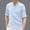 Light Blue, variant on Jyeity Button Mens T Shirts Solid Color Breathable Casual,Short Sleeve Stand Collar Shirts Tops L