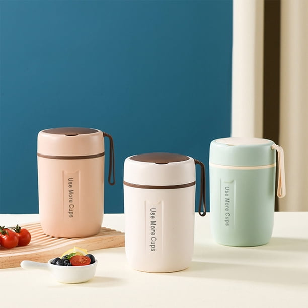 Acero inoxidable 304, termo sellado, aislamiento térmico, taza portátil, para oficina/viaje, copa para café/ensalada, uso diario, resistente, diseño compacto\ Blahzhy