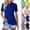 Blue, variant on HAJWOH Polo Shirts For Women Back to School Short Sleeve Collared Shirt Quick Dry Tennis Work Athletic School Uniform