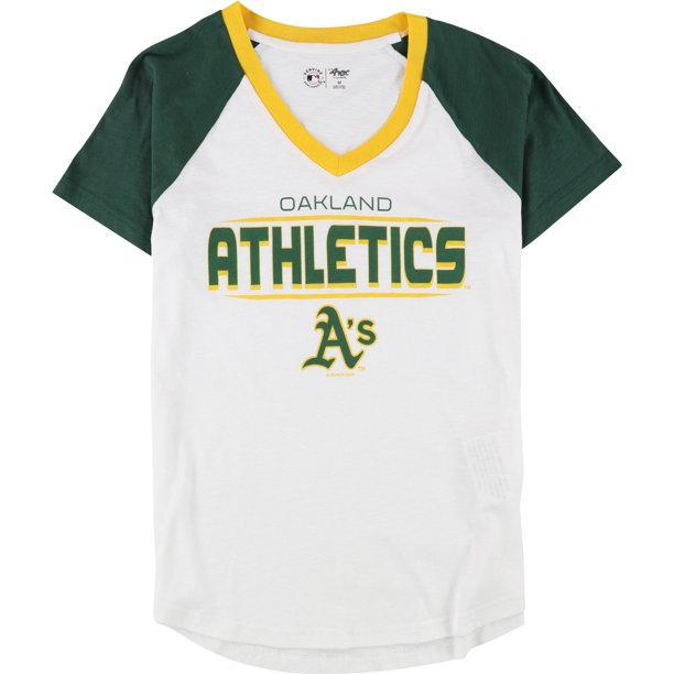 G-III Sports - Camiseta gráfica para mujer Oakland Athletics, blanca, mediana