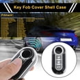 thumbnail image 2 of Funda de Llave de Coche de TPU Silicona en Negro y Plateado para Fiat 500 Cabrio/Nuova para Fiat 500C/500L/500X/600 - Funda de Control Remoto de 3 Botones, 2 of 6