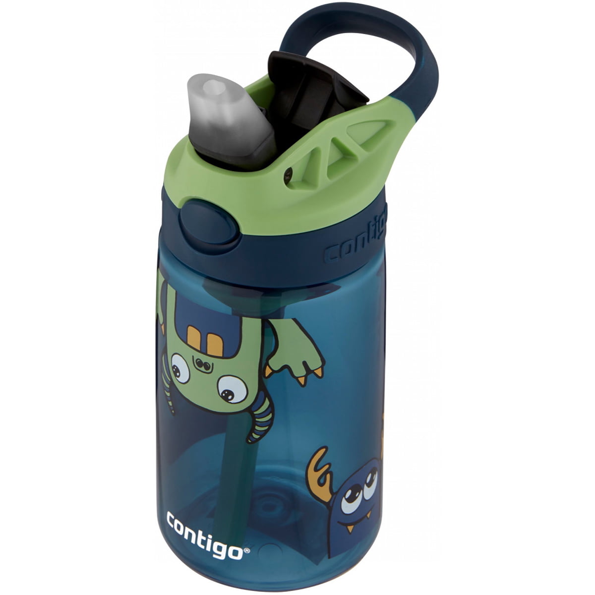 Contigo Gizmo Flip Kids Water Bottle 420ml For School Cheery with Cat