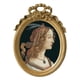 thumbnail image 1 of Marco de fotos dorado Zulema decoración oval resina adorno tallado, 1 of 8