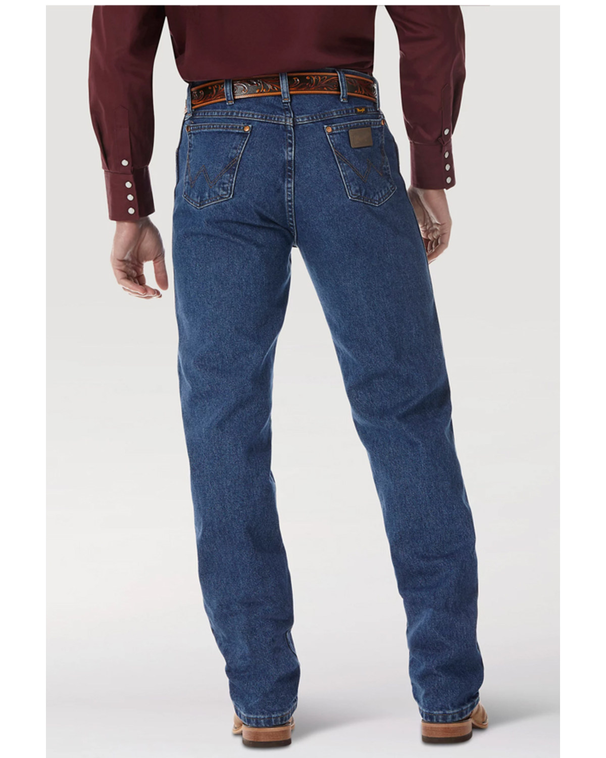 Wrangler Men's Medium Wash High Rise Original Cowboy Bootcut Jeans Blue 33W x 34L  US - image 2 of 2