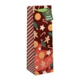 thumbnail image 1 of Holiday Time Red Gingerbread Small Wine Christmas Paper Gift Bag, 1 of 5