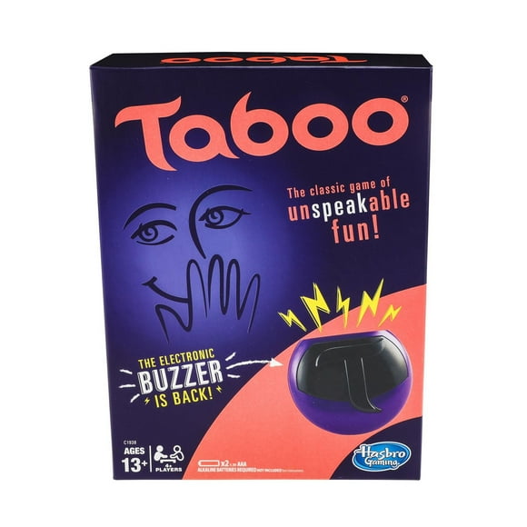 Taboo Game, Fun Party Game for Adults and Teens Ages 13+, Includes Buzzer, Game for 4 or More Players - English, Ages 13 and up
