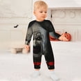 thumbnail image 3 of Terrifier Baby Romper Toddler Long Sleeve Bodysuit Soft Skin-Friendly Jumpsuit Outfit with Snap Crotch 9-12M, 3 of 8