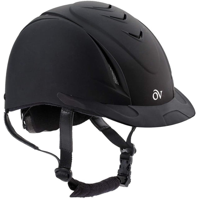 Ovation Deluxe Schooler Casco Pequeño/Mediano Negro (Tamaño del sombrero: 6 1/2-7 pulgadas: 20 1/2-22) - Casco ecuestre Casco de equitación Casco de equitación para mujeres, hombres y niños.