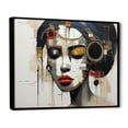 thumbnail image 2 of Designart "Minimalist Collage Featuring An African Woman I" African American Art Floater Framed Canvas Prints, 2 of 5