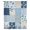 Blue, variant on Spring Floral Sheer Curtains 84 Inches Long, Dark Purple Flowers Patchwork Grid Bohemia Light Filering Curtains, Breathable Simi Curtain Privacy Drapes for Living Room Bedroom Window Treatment