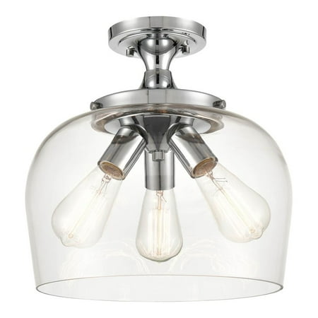 

Millennium Lighting 3 Lights Metal Semi-Flush Ceiling Mount Light in Chrome