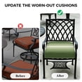 thumbnail image 3 of Outdoor Patio Cushion Covers 2 Pack Sage Green Patio Chair Cushion Covers with Ties and Zipper Gradient Stripes Modern Waterproof Outdoor Seat Cushion Covers for Patio Furniture 22"x20", 3 of 6