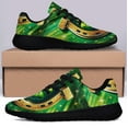 thumbnail image 3 of StPatrick's Day Horseshoe Shamrock Shoes Sneakers for Women Men Black Size 7.5, 3 of 7
