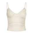 thumbnail image 3 of Aihuaihua Camisole Tops for Women Lace Tank Tops Cami Y2K Bralette Spaghetti Strap Undershirts Slim Going Out Top White S, 3 of 5