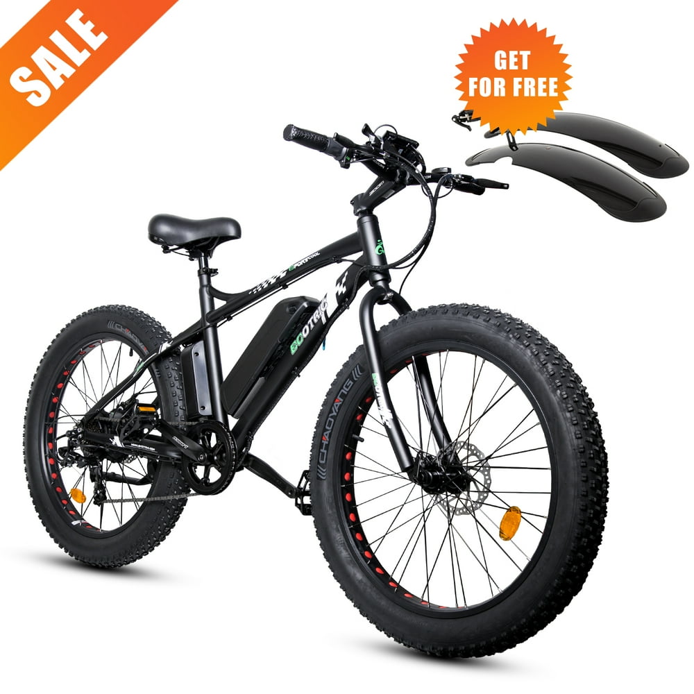 Ecotric 26" 36V 500W Fat Tire Electric Bicycle Mountain Beach eBike