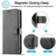 thumbnail image 6 of for Google Pixel 8 Pro Flip Wallet Case, Classic Card Slots Kickstand Strong Magnetic Premium PU Leather Drop Protective Shockproof Phone Case for Google Pixel 8 Pro, Gray, 6 of 9