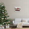 thumbnail image 2 of Tree Farm Red Truck Wintery Snow Flurries Transportation Painting Gallery-Wrapped Canvas Print Wall Art, 2 of 7