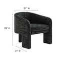 thumbnail image 3 of Modway Greer Boucle Fabric Upholstered Accent Armchair in Charcoal, 3 of 9