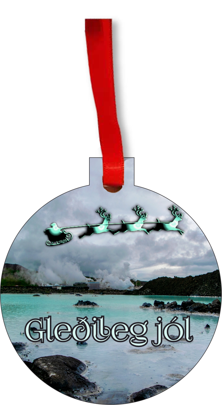 Iceland Ornament Iceland Christmas Ornament The Blue Lagoon Ornament