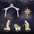 thumbnail image 6 of 6ft Christmas Nativity Scene Garden Decoration - Silver Roof, 190 LED Lights, Joseph/Mary/Infant Figures - Indoor/Outdoor Holiday Decor, 6 of 8