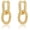 Twist-GD, variant on Dainty Paperclip Huggie Hoop Earrings 14K Gold Plated Chunky Chain Link Earrings Simple Cable Link Earrings for Women