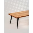 thumbnail image 5 of Handmade Eco-Friendly Vintage Acacia Wood & Iron Natural Black Rectangle Table 50"x26"x18" for Office, Living Room, Guest Room, Cafeteria, etc., 5 of 6