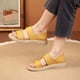 thumbnail image 3 of Sandalias planas de fondo suave, zapatos transpirables de estilo romano para playa, sandalias informales con una correa para mujer, 3 of 6