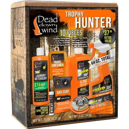 UPC: 0854182006004 | Dead Down Wind 2085 Trophy Hunter Kit 64oz Field Spray 8oz Laundry