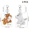 thumbnail image 2 of 2Pcs Plush Keychain Stuffed Animal Tiger Toy Soft Animal Charm Keyring Cute Keychain for Kids Bag Purse Backpack Handbag, 2 of 7