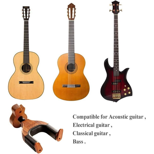 Support de support de guitare trépied pliable avec sangle de sécurité pour  guitare classique électrique acoustique ou basse 