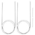 thumbnail image 1 of Agujas de Tejer Circulares Uxcell de Acero Inoxidable para Tejer 2 Contar Gris US 3/3.0mm x 39.37 pulgadas (100cm), 1 of 6