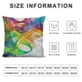 thumbnail image 5 of Creowell  Abstract Throw Pillow Cushion Cover, Styled Wavy Ribbon Line and Smoked Rainbow Like Cool Graphic Artwork, Decorative Square Accent Pillow Case, 5 of 5