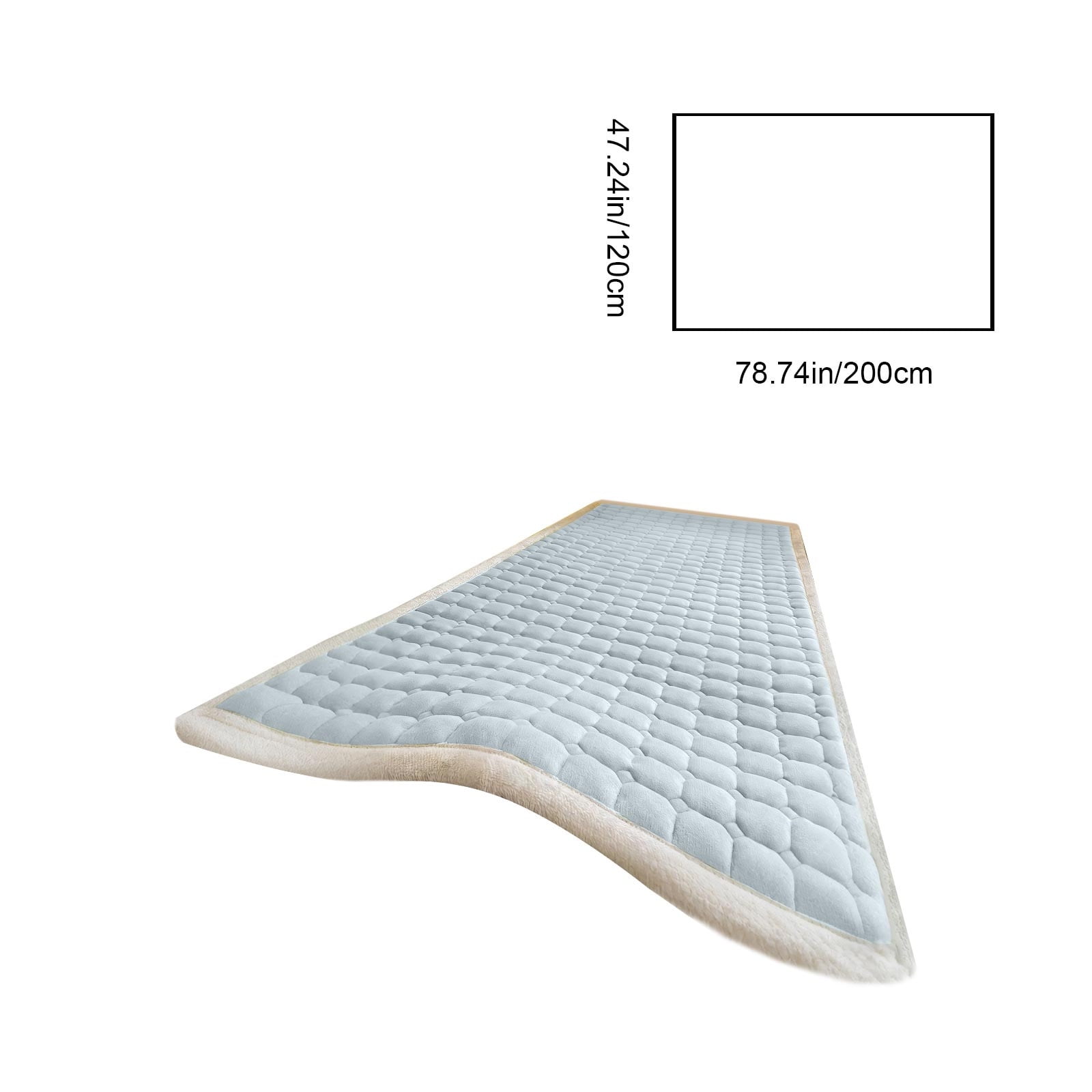 Tgbvmt Milk Velvet Mattress Pad Winter Antistatic 3-Layer Ergonomic Mattress Double Thickened Warm Mattress Pad for Student Dormitory Bunk Bed Single Size Floor Home Bedroom Sleep Rest Decor Favors