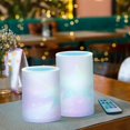 thumbnail image 6 of 2 PCS Flameless Candles with Remote Timer LED Battery Operated Flickering Candle Light for Wedding Table Home Decoration Gifts Rainbow Gradient Stars, 6 of 7