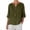 Army Green, variant on Kezqiaxn 3/4 Length Sleeve Womens Tops Summer V-Neck Button Up Shirt Loose Fit Work Blouses Plus Size Fashion