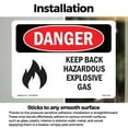 thumbnail image 3 of Keep Back Hazardous Explosive Gas OSHA Danger Vinyl Decal Label 7 Inch x 5 Inch - 10 Pack, 3 of 6