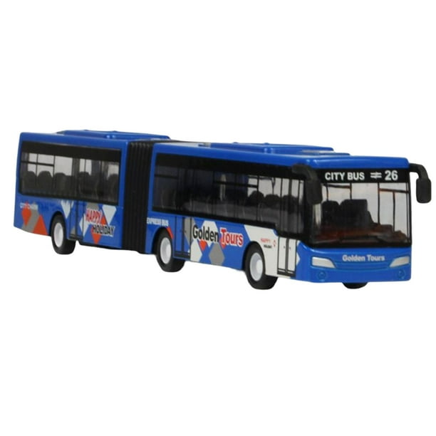 1/32 Modelo de autobús Juguete Decorativo Coleccionables Favores Regalos duraderos Simulación para Niñas Principiantes Azul Sunnimix Coleccionables de autobús