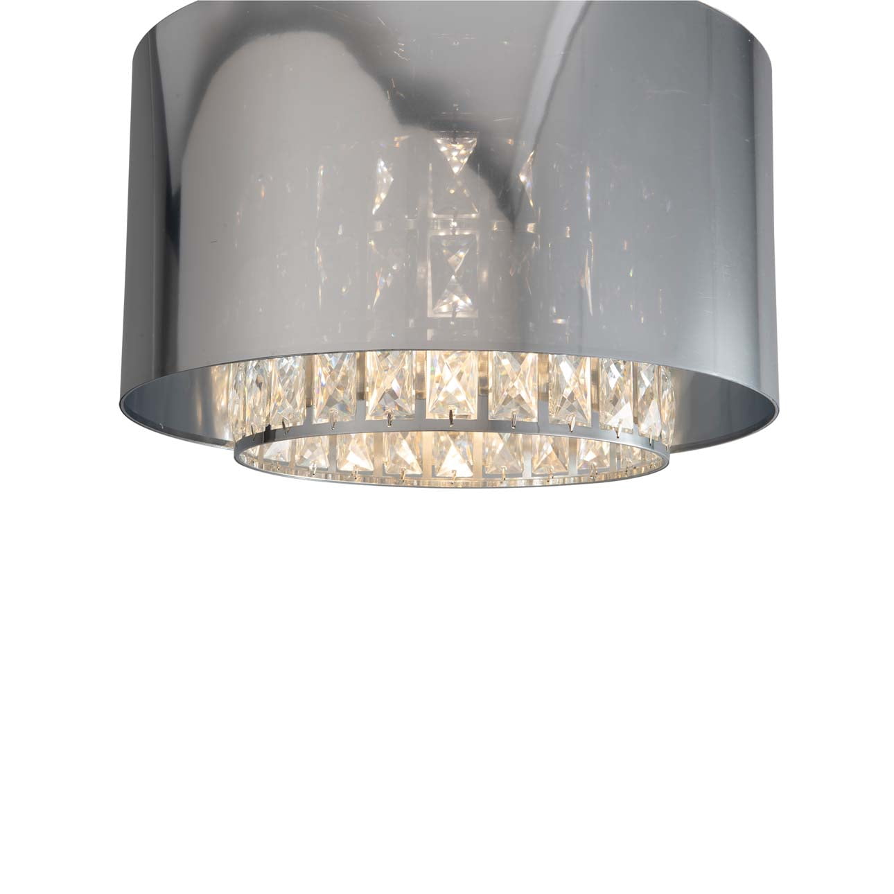 Marilyn 1 Light Arc Floor Lamp - 94 Chrome Mylar Crystal shade