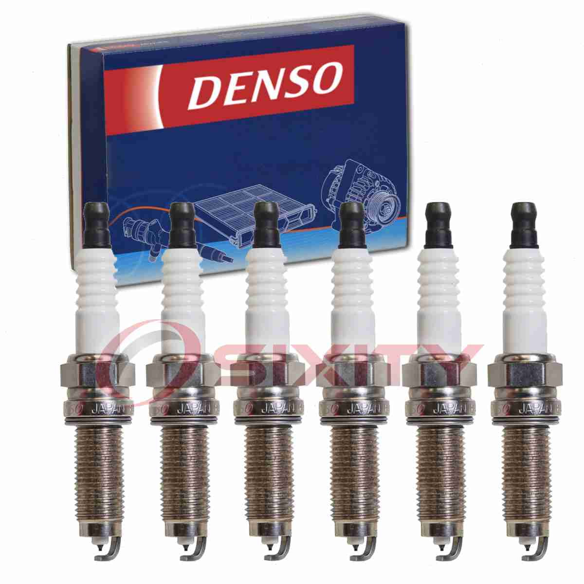 6 pc DENSO 3461 Spark Plugs for 101 905 622 12290-R40-A01 12290-R40-A02 12290-R70-A01 12290-R70-A02 18846-11070 7B0 905 600 A 955 170 220 90 SP149125AD SXU22HCR11S Ignition Wire Secondary