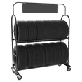 thumbnail image 2 of Mobile Tire Display Storage Rack - 2 Tier, 2 of 5