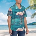 thumbnail image 5 of Xecao Flowers in Glass Vase print Hawaiian shirt - a stylish short-sleeve button-down for men, perfect for casual beach and tropical outings., 5 of 9