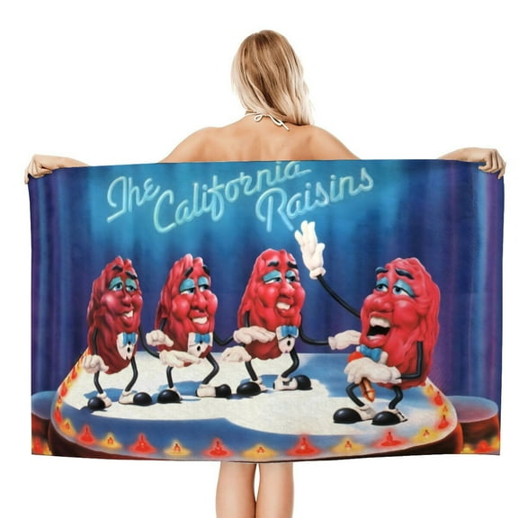 The California Raisins-theme Gifts Quick-dry Beach Towel for Women Girl Birthday Inspired Fan Bath Outdoor Music Lover30.7 x 59 in（78 X 150 CM）