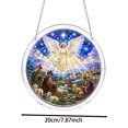 thumbnail image 3 of DIY Acrylic Puzzle Suncatcher 7.9in Stained Glass Puzzle Suncatcher Angel Shepherds Nativity Window Hanging for Adults Religious Christmas Decor, 3 of 5