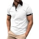 thumbnail image 1 of Camisa de manga corta con solapa y botones para hombre - Camisa deportiva de color liso S-XXXL, 1 of 8