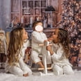 thumbnail image 4 of Pijamas navideños familiares a juego para niños, madres, mujeres y hombres, conjuntos de pijamas de terciopelo rojo y verde, ropa de diseño de lujo para niños y niñas, 4 of 5