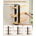 thumbnail image 3 of Gronda Adjustable Floating Shelves for Wall 3 Tier Wood Shelf for Bathroom, Bedroom, Living Room, Easy Install, Nature Black Decor Storage Shelf, 20in, 3 of 9