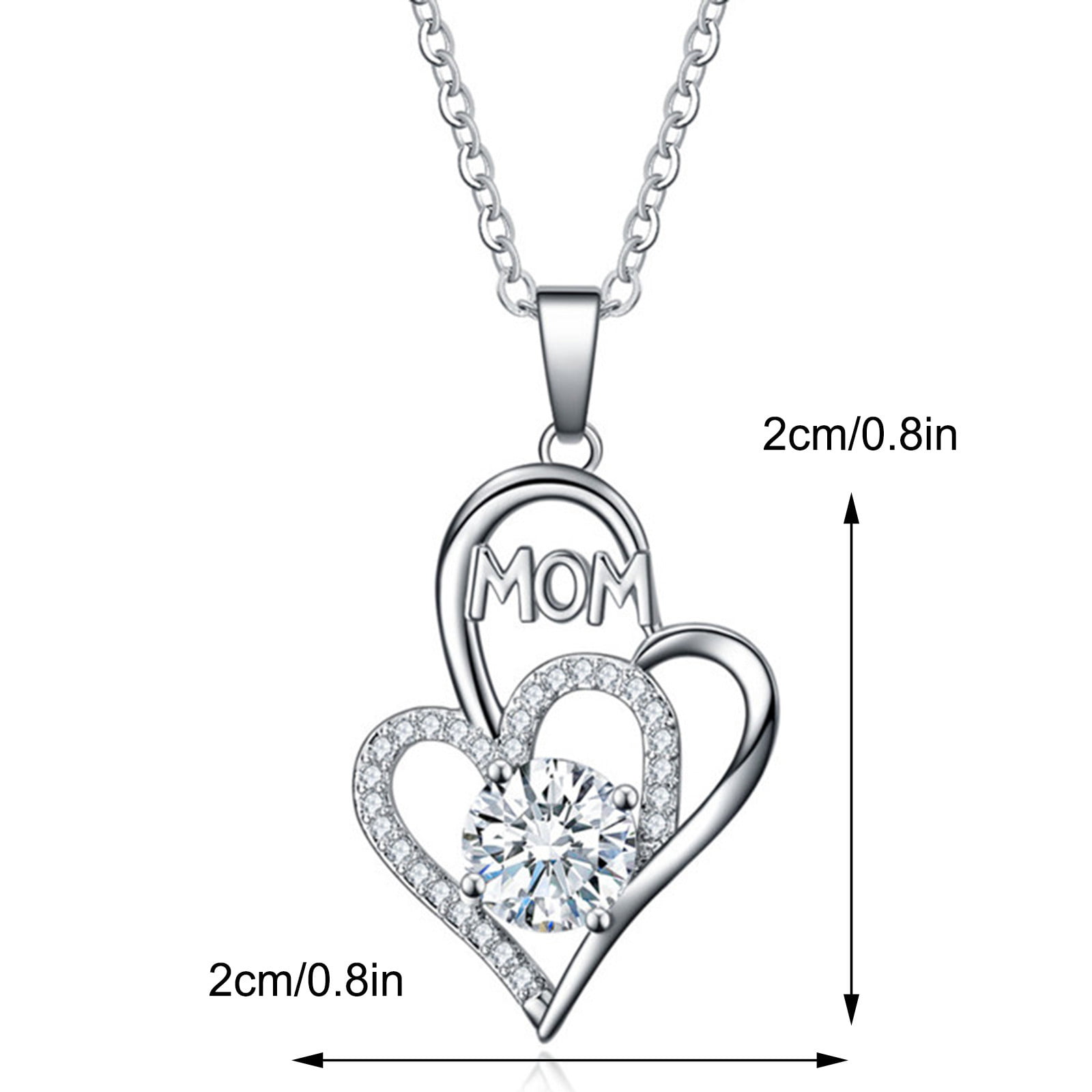Mum Necklace 925 Sterling Silver Love Heart Pendant Birthstones Jewellery  Mothers Day Gifts | Fruugo TR