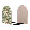 thumbnail image 2 of Lsque Jungle Animals Printed Wood Bookends,Non-Skid Bookend for Shelves,Heavy Duty Support Bookends,Non-Slip Foam Pads for Office, Home, and Library,1 Pair, 2 of 8
