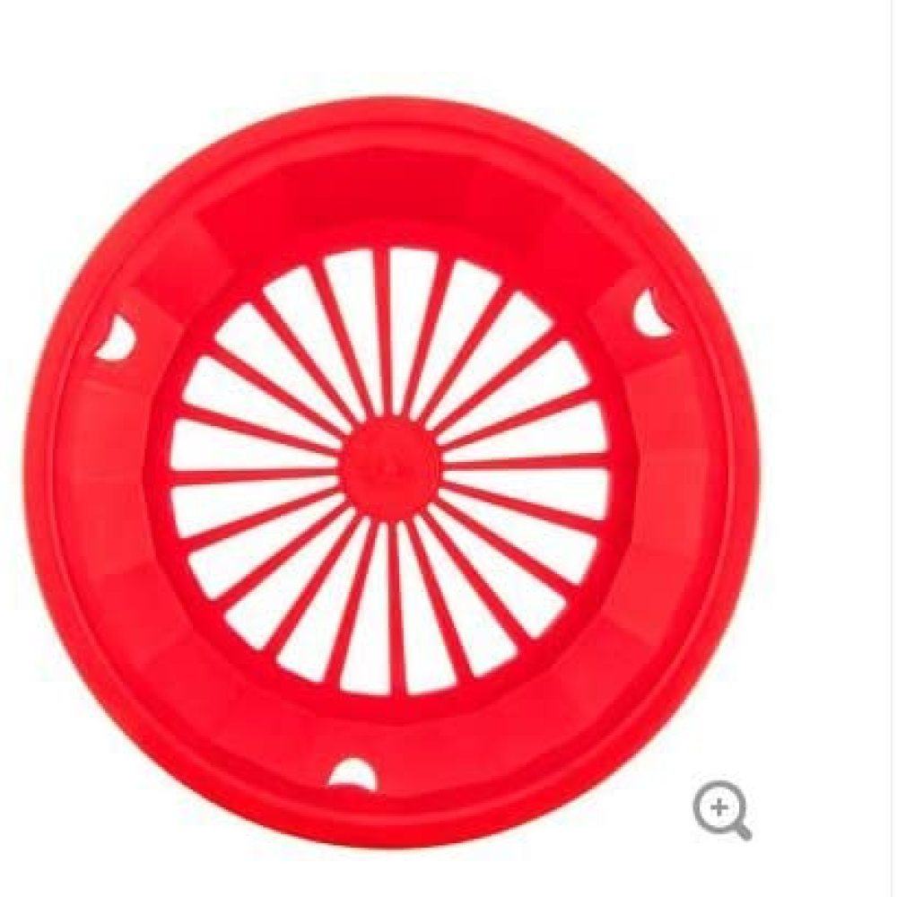 "Classic Red 103/8"" Plastic Paper Plate Holders, Set of 4"