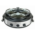 thumbnail image 3 of HomeCraft Triple 1.5 qt 3-Crock Stainless Steel Slow Cooker, 3 of 5